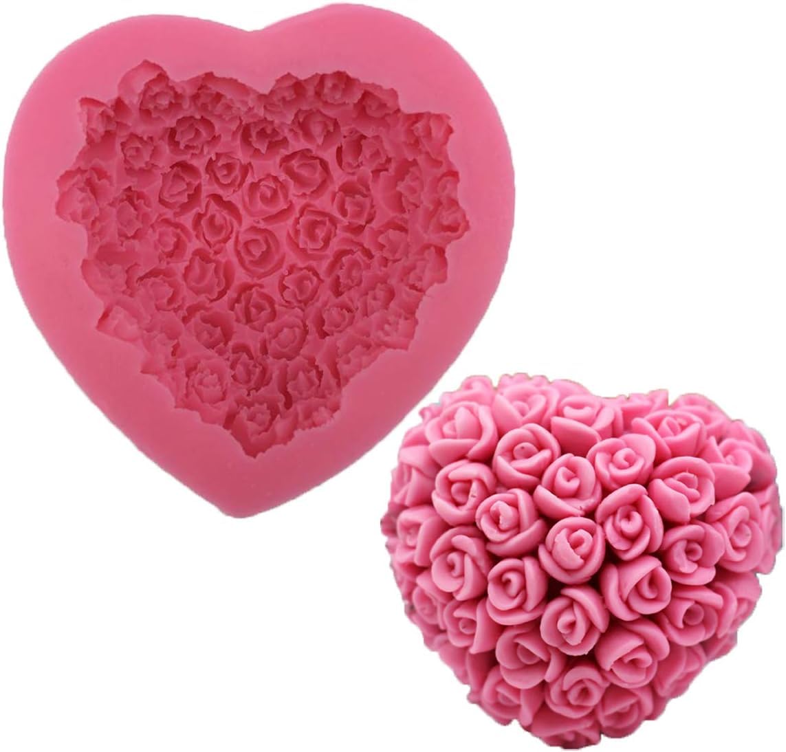 Multi Rose In Heart Mold GB041