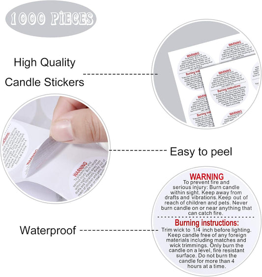 Warning sticker (1.5 inch) CT031 (Pack Of 3)