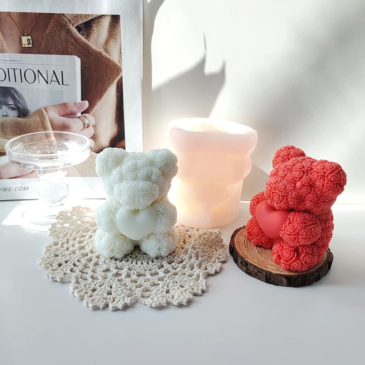Rose Teddy Bear Mold GB004