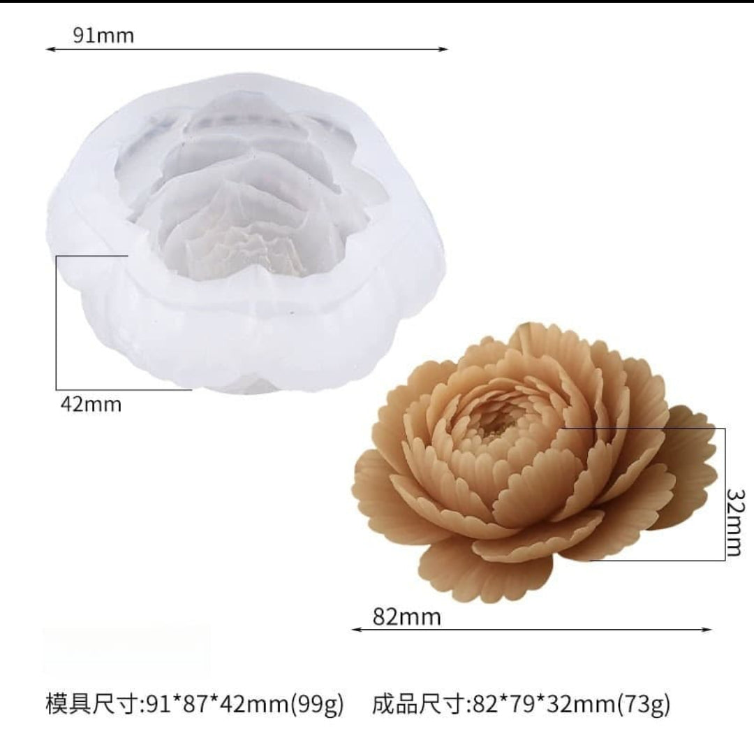 Peony Rose Mold - GB270