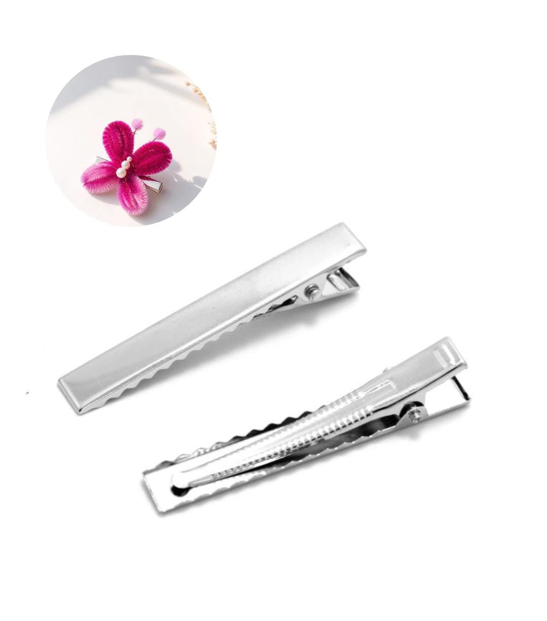 Silver Hair Clip(Pack of 10) - TSC129