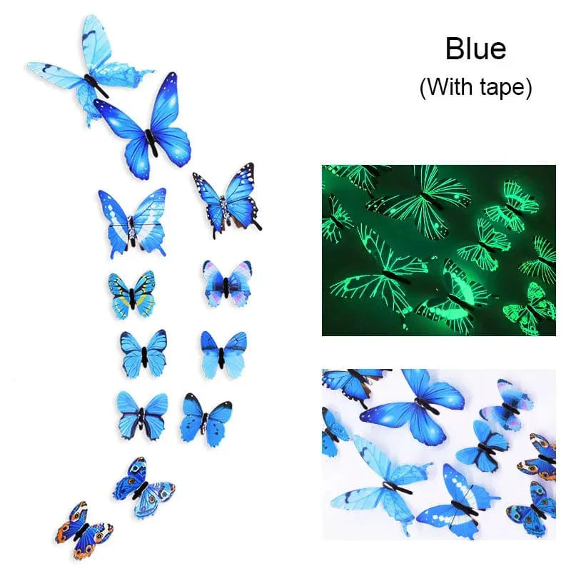 Dark in Glow Butterfly Sticker AC020 - AC023 (Pack Of 10)