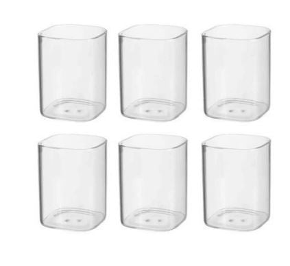 Super Clear Square Jar (Pack of 6) - PI067