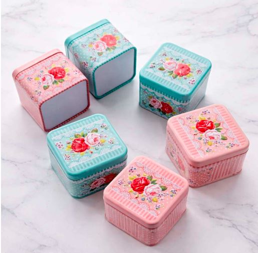 Square Box Tin Jar(Set of 2) - PI148
