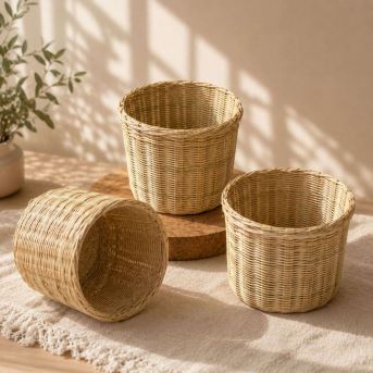 PI191 Bamboo Bucket Size: 4.2x5 inch Approx