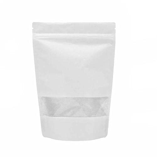 Ziplock White Pouch (100 gm) Size : 6 x 4 PI010 (Pack Of 100)