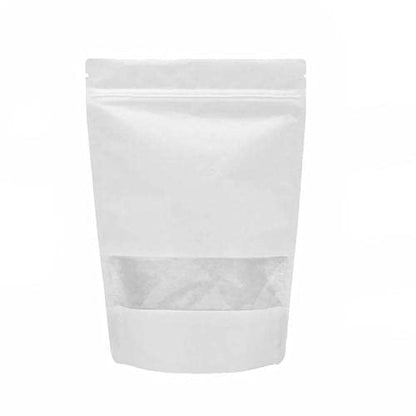 Ziplock White Pouch (100 gm) Size : 6 x 4 PI010 (Pack Of 100)