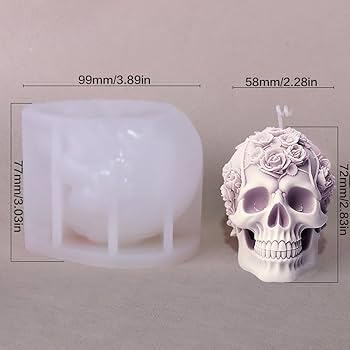 GB256 Floral Skull Mold