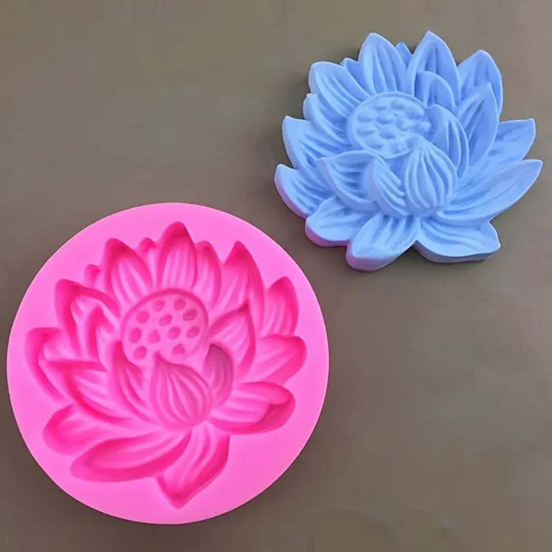 TM069Lotus candle Mold