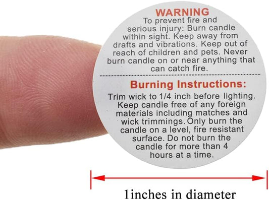 Warning sticker (1 inch) CT030 (Pack Of 10)