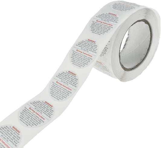 Warning sticker (1 inch) CT030 (Pack Of 10)