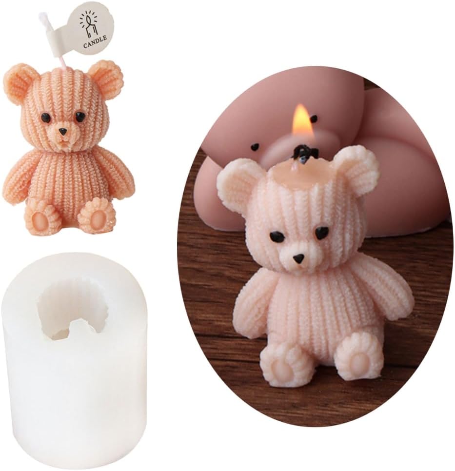 Wooly Teddy Bear Mold GB007