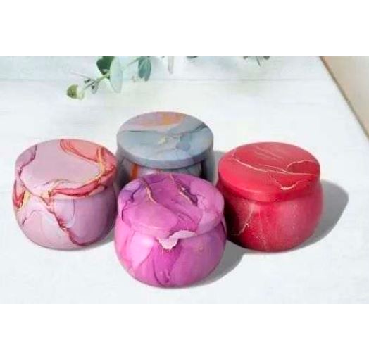 Marble Tin Jars(Set of 6) - PI085
