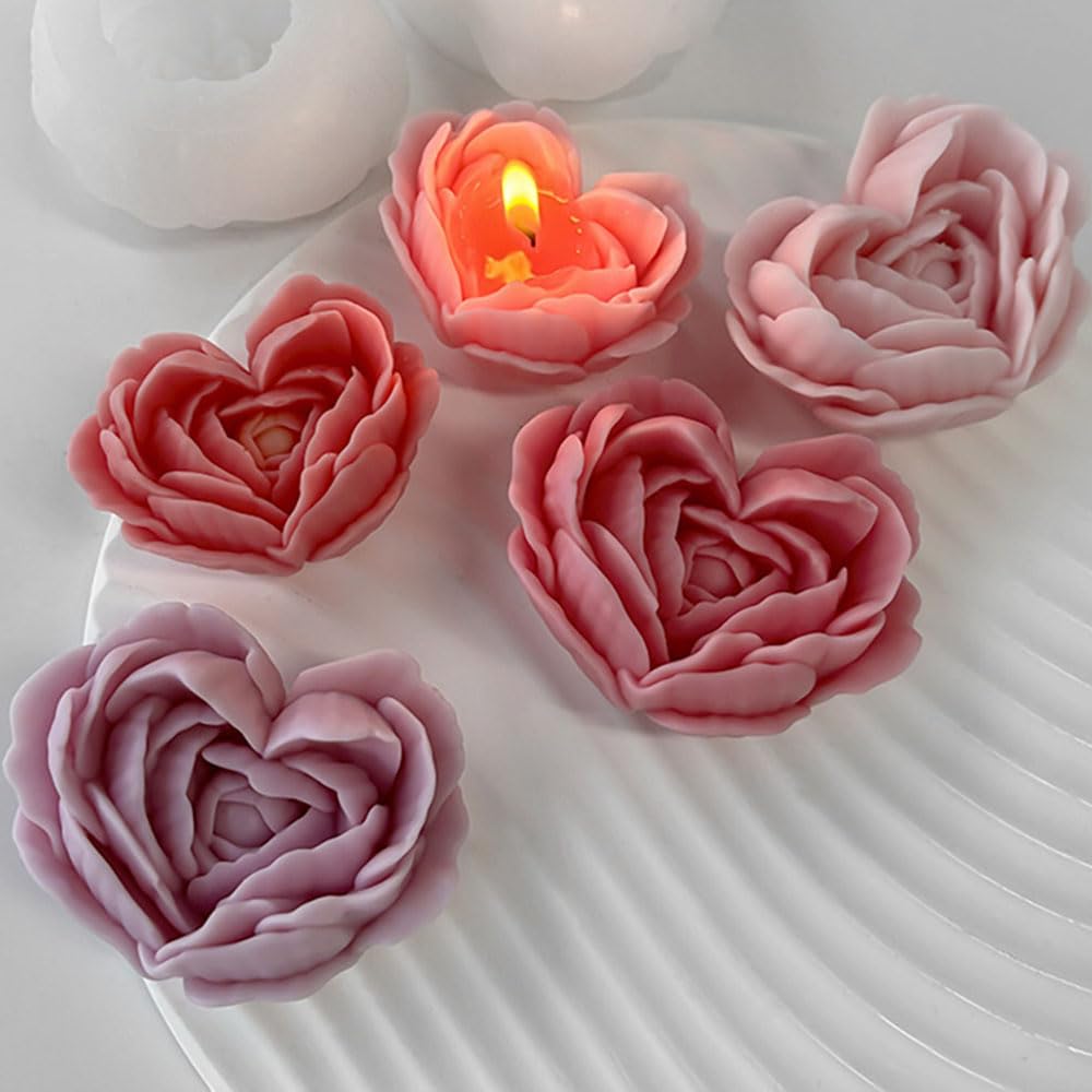 Rose Petal Heart Mold GB129