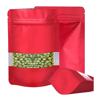 Ziplock Red Pouch (100 gm) Size : 6 x 4 PI009 (Pack Of 100)
