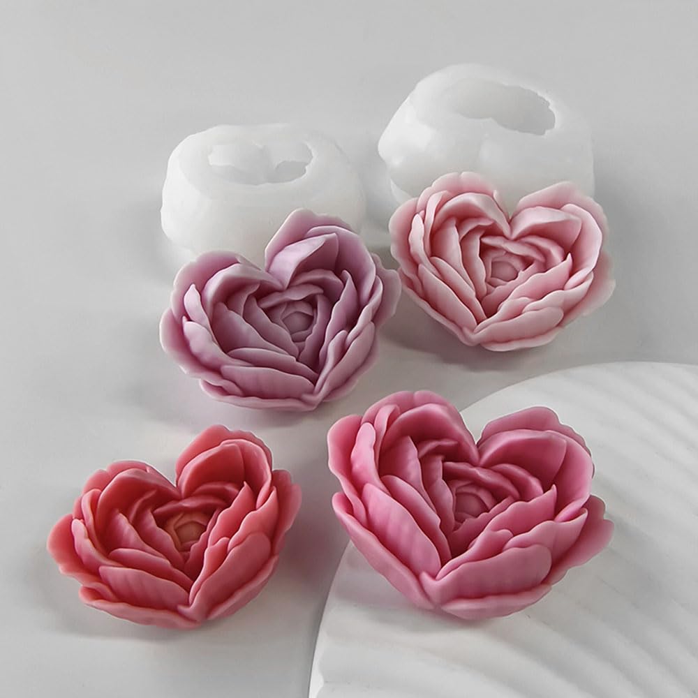 Rose Petal Heart Mold GB129