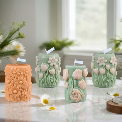 Tulip Daisy Pillar Mold GB139