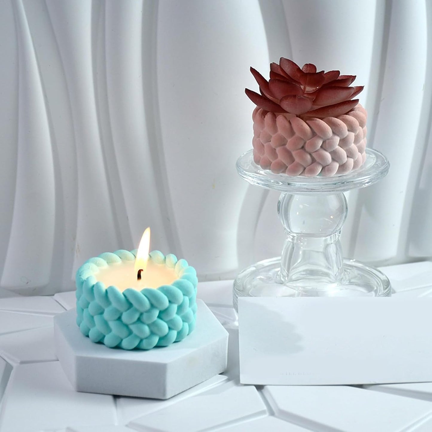 Rope Candle Holder Mold CRM001