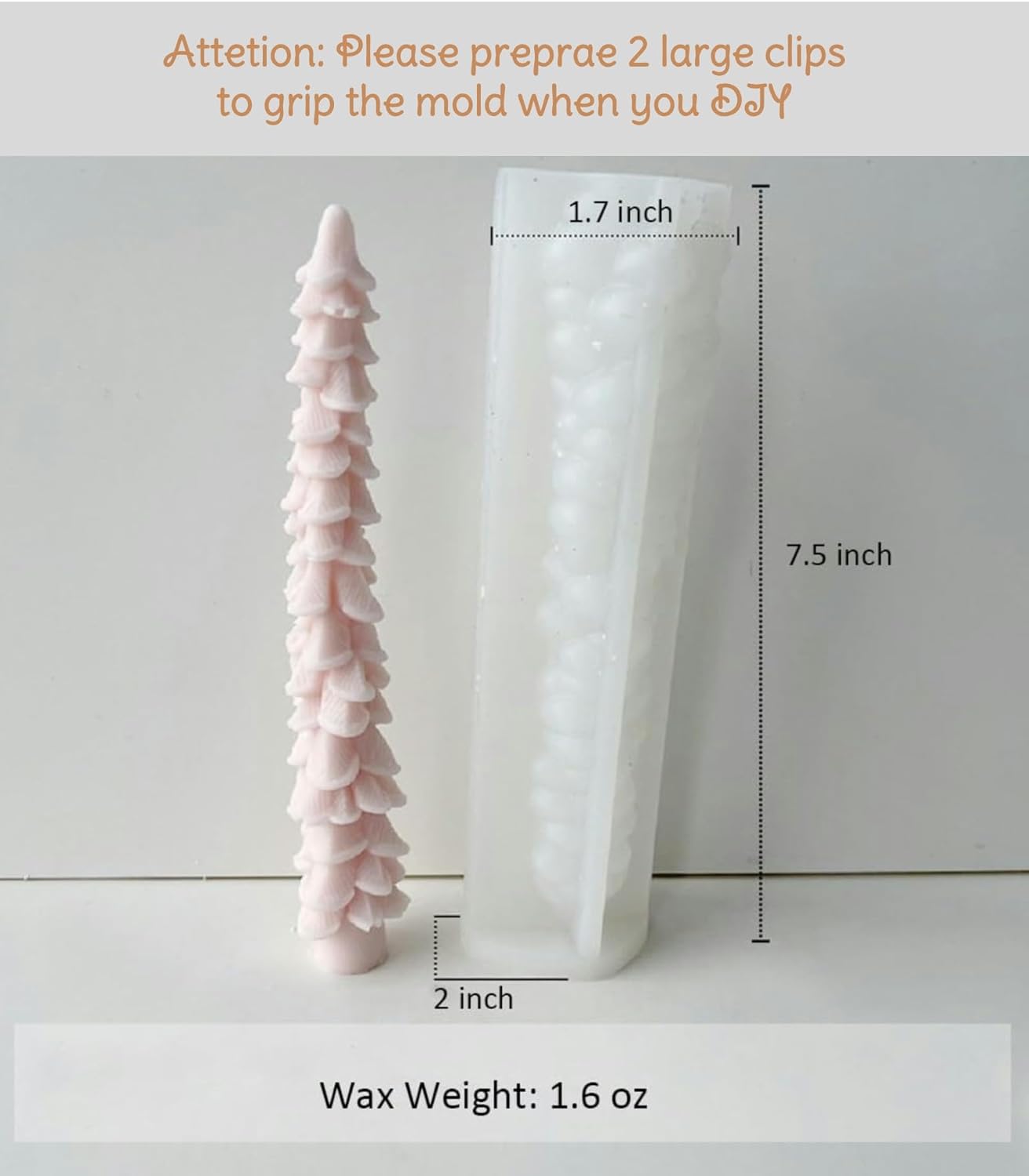 GB226 Tree Pillar Candle Mold