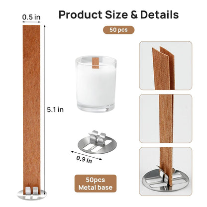 Candle Wooden Wick 5.5inch WW001