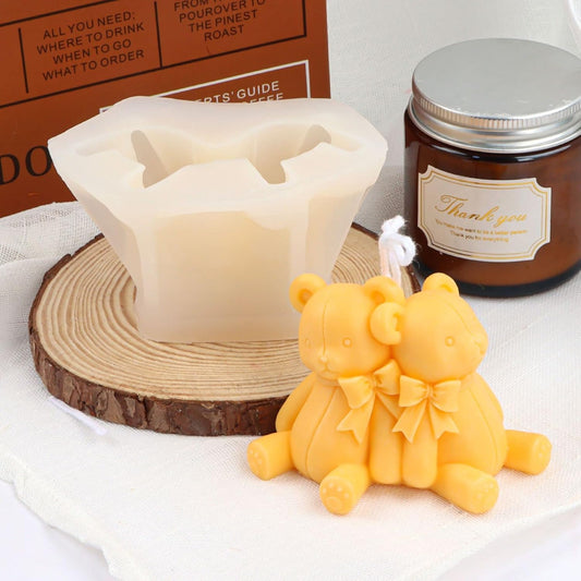 Couple Teddy Bear Mold GB014