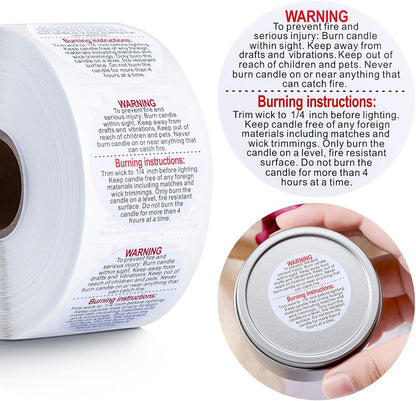 Warning sticker (1.5 inch) CT031 (Pack Of 3)