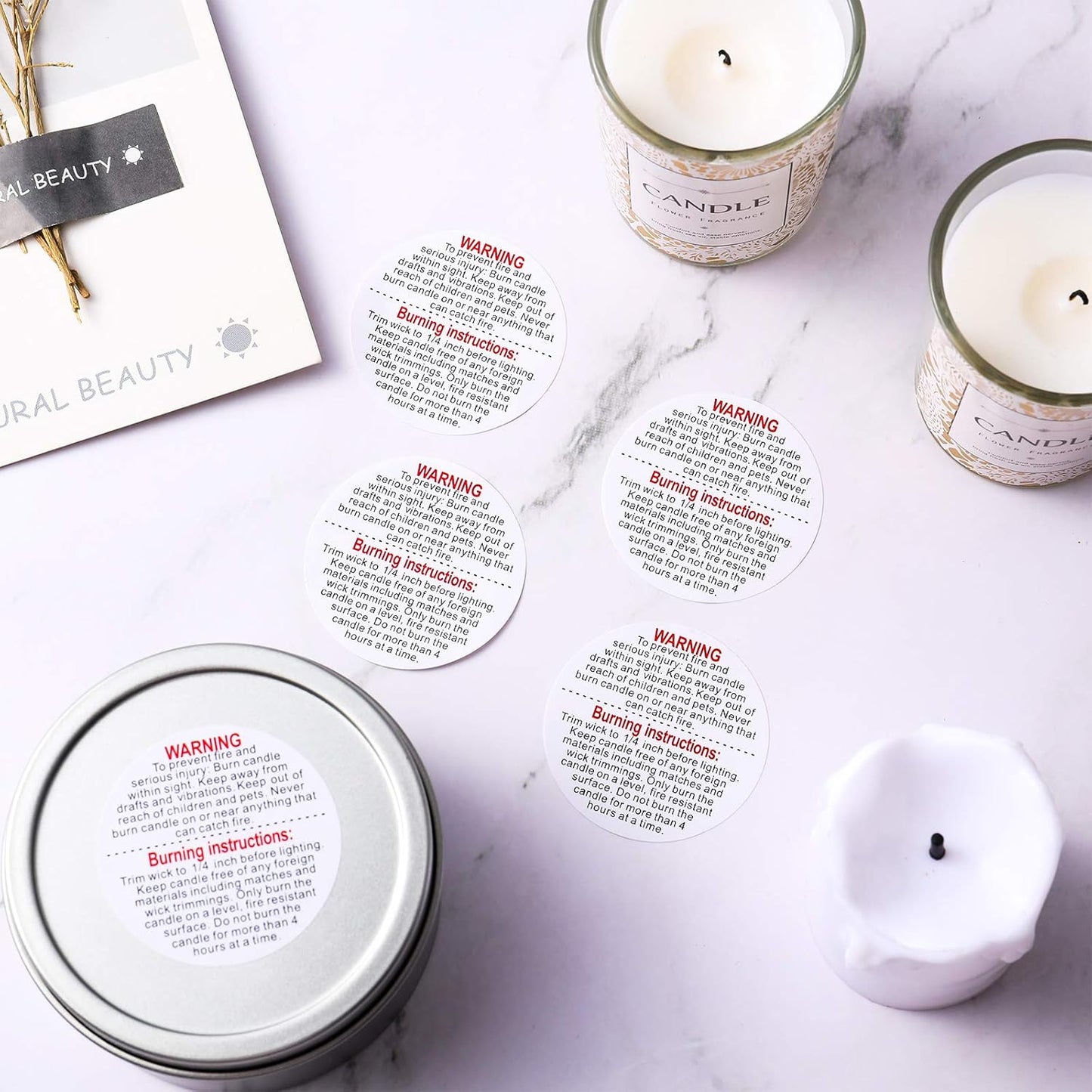 Warning sticker (1.5 inch) CT031 (Pack Of 3)