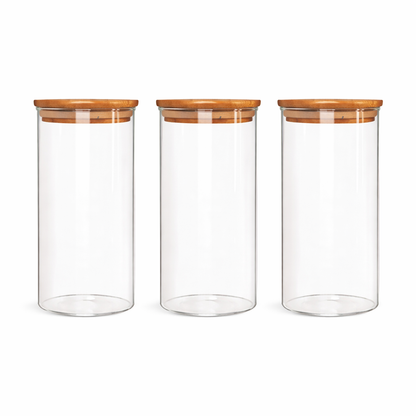 Clear Long Rond jar 250ml (PACK OF 3)