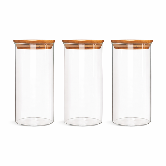 Clear Long Rond jar 250ml (PACK OF 3)