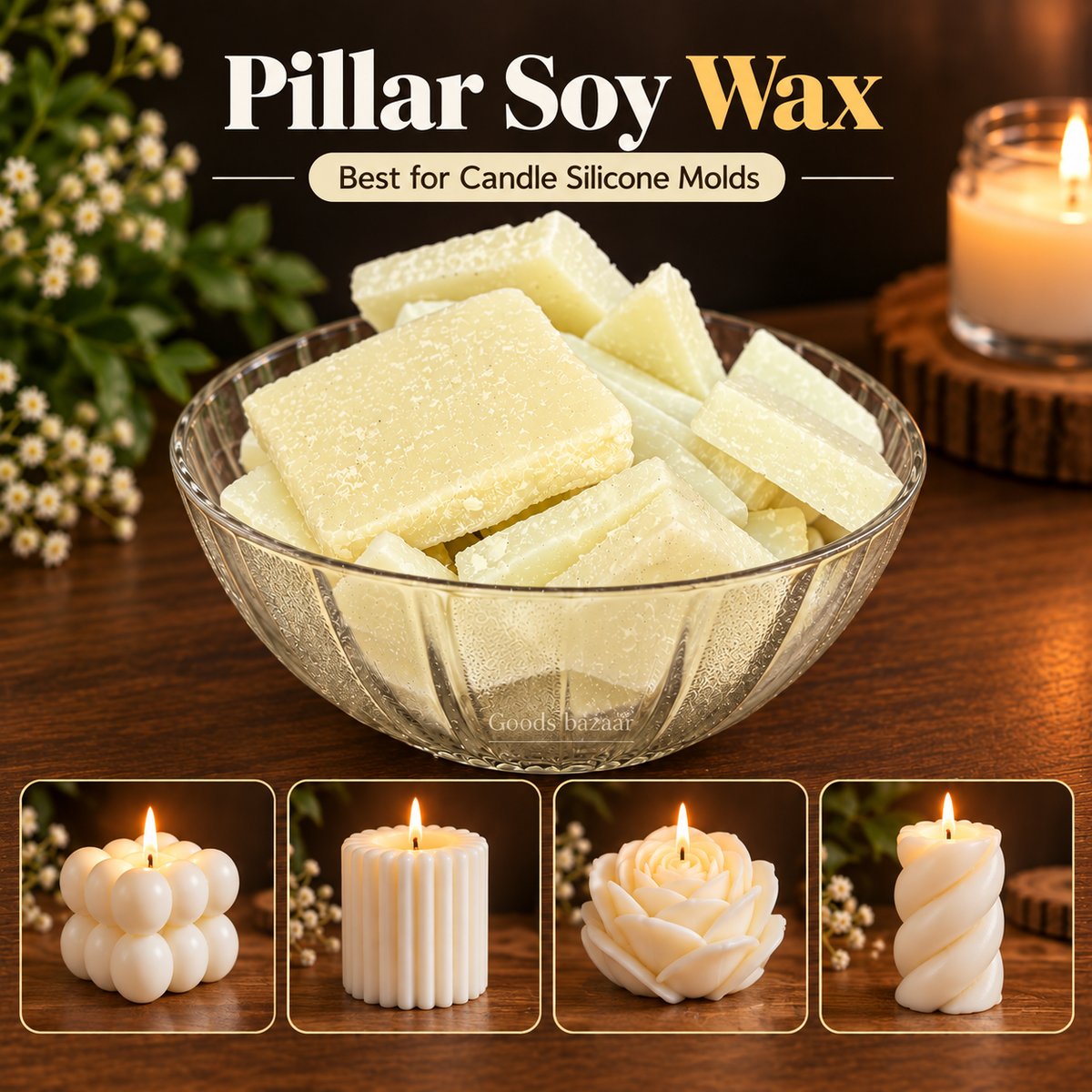 Candle Wax Pillar Soy Wax - WX004