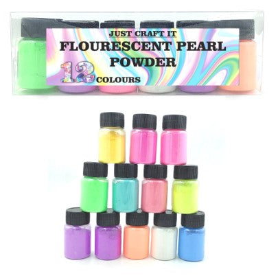 Flourescent Mica Powder (Set of 12) PP002