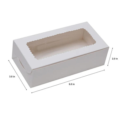 Rectangle window white box PI109(PAXK OF 10)