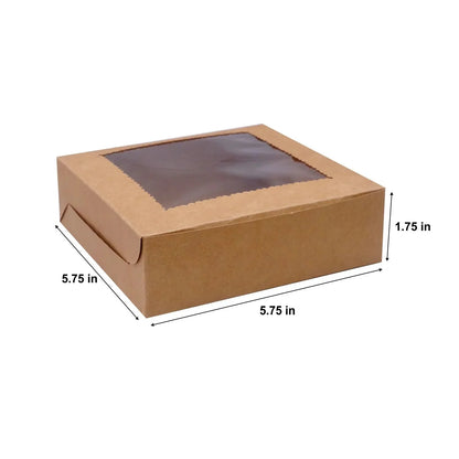 Square window brown box PI104(Pack of 10)
