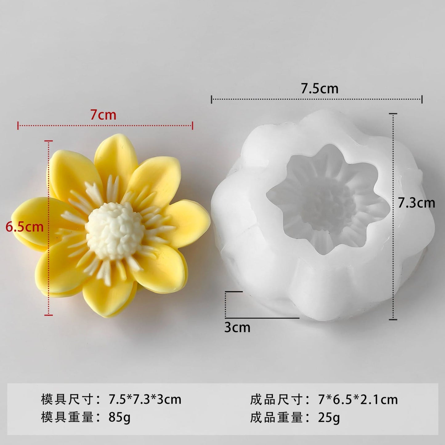 Flora bloom Candle Mold - GB260