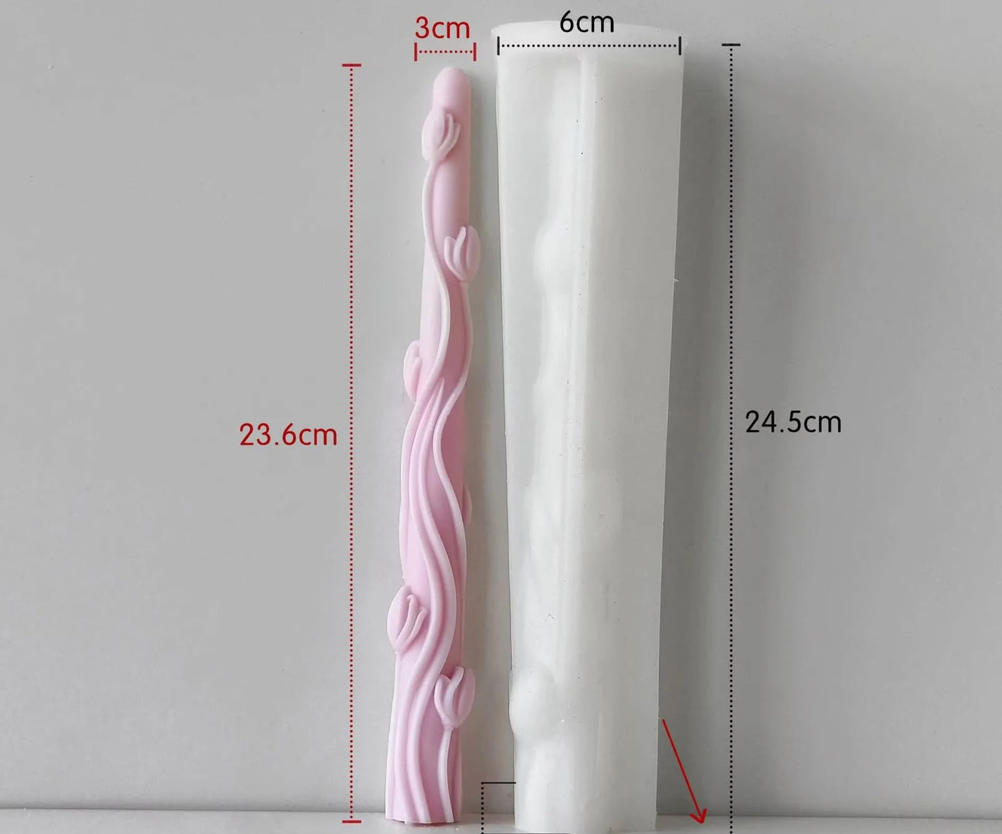 Tulip Taper Candle Mold - GB267