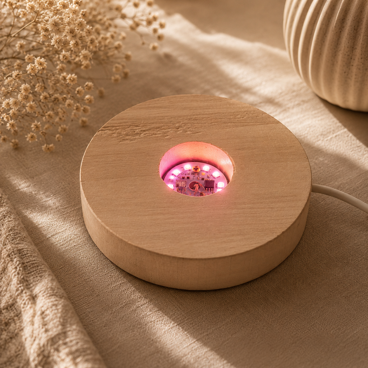 Round LED Lamp Pink(4 inch) - TSC123