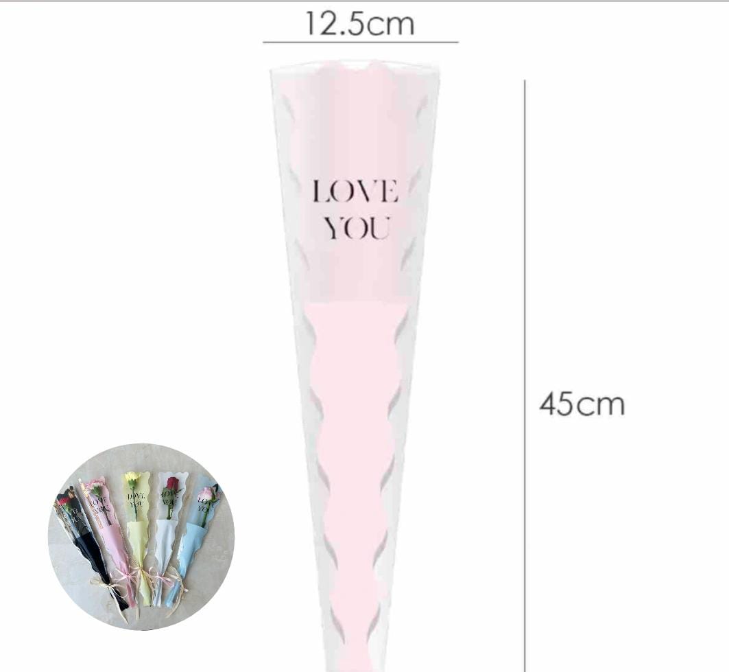Wavy Flower Sleeves Pink(Pack of 10)