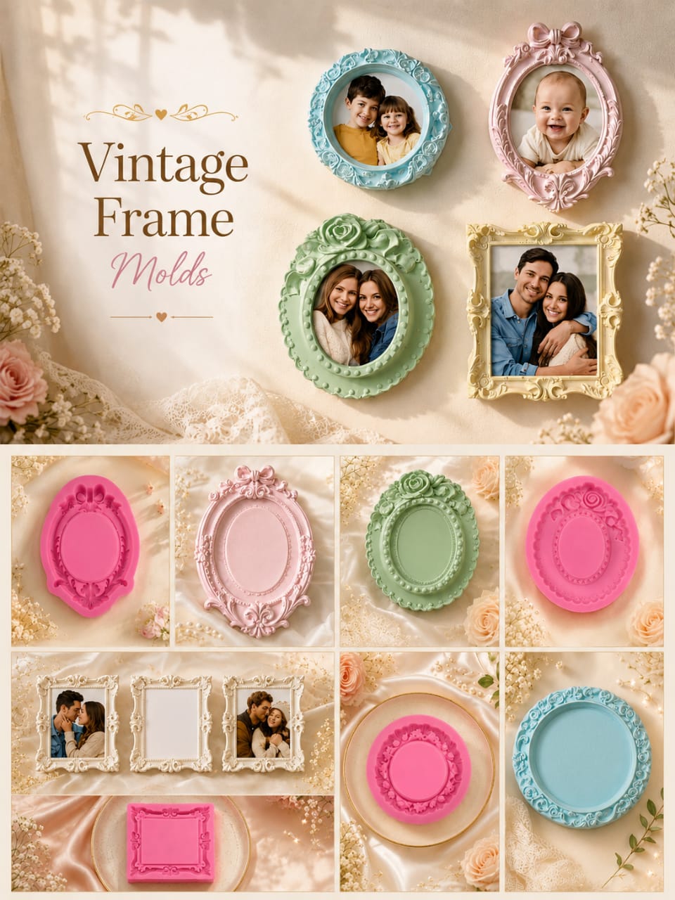 Vintage Frame Mold(Combo set)