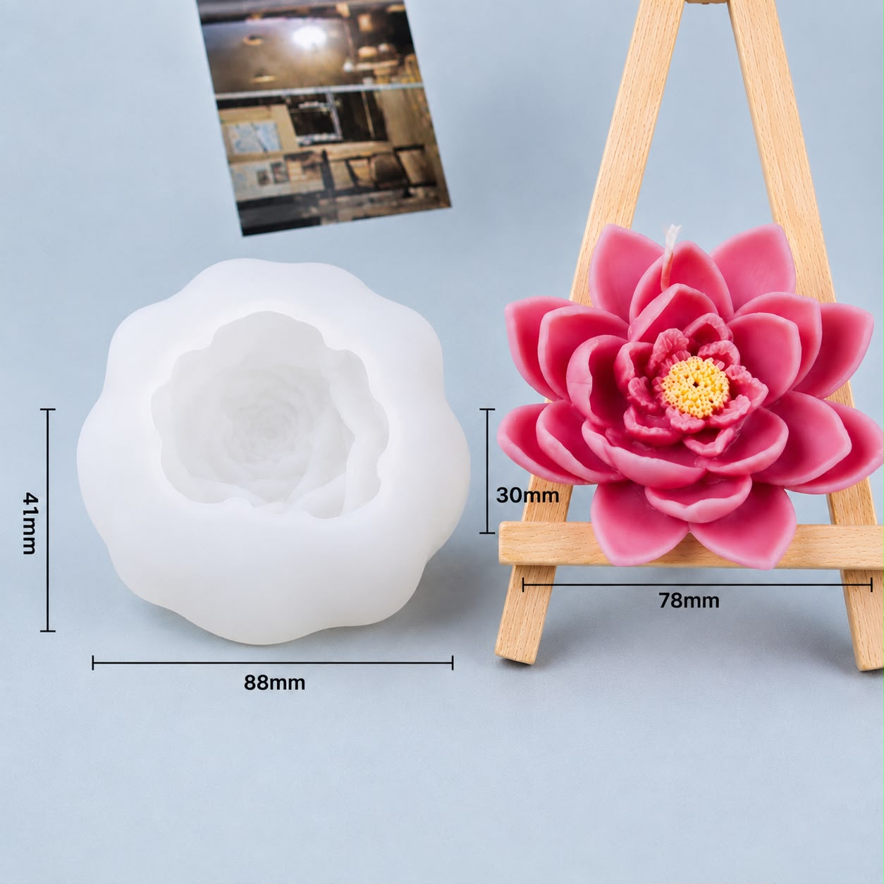 Elegant lotus Candle mold - GB263