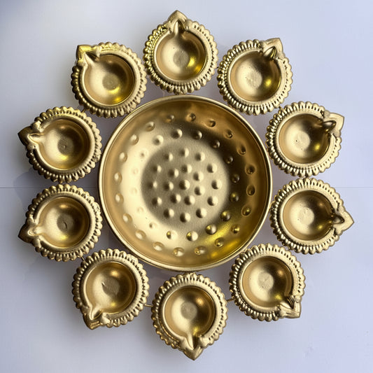 Diya Platter Candle Urli - CU025