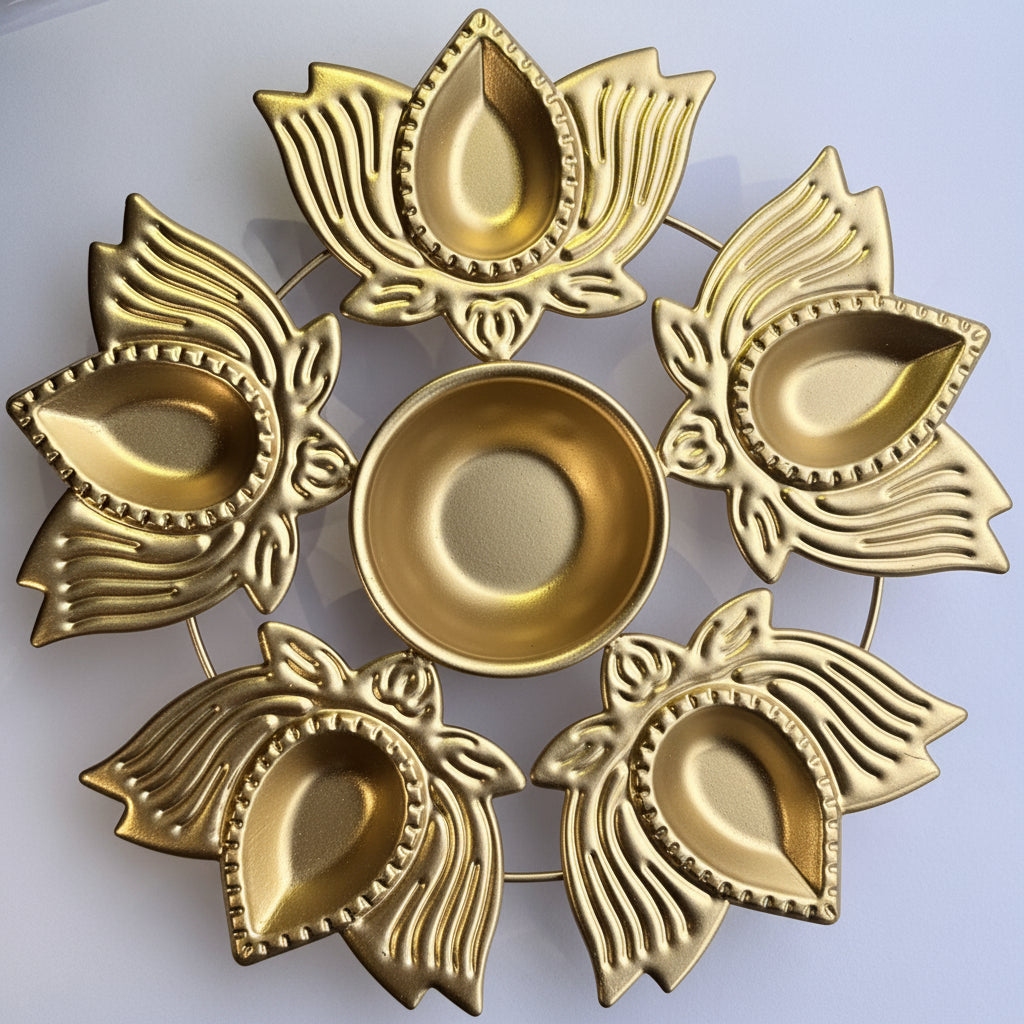 Lotus Platter Candle Urli - CU021