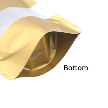 PI011Ziplock Gold Pouch (100 gm) Size : 6 x 4  (Pack Of 100)